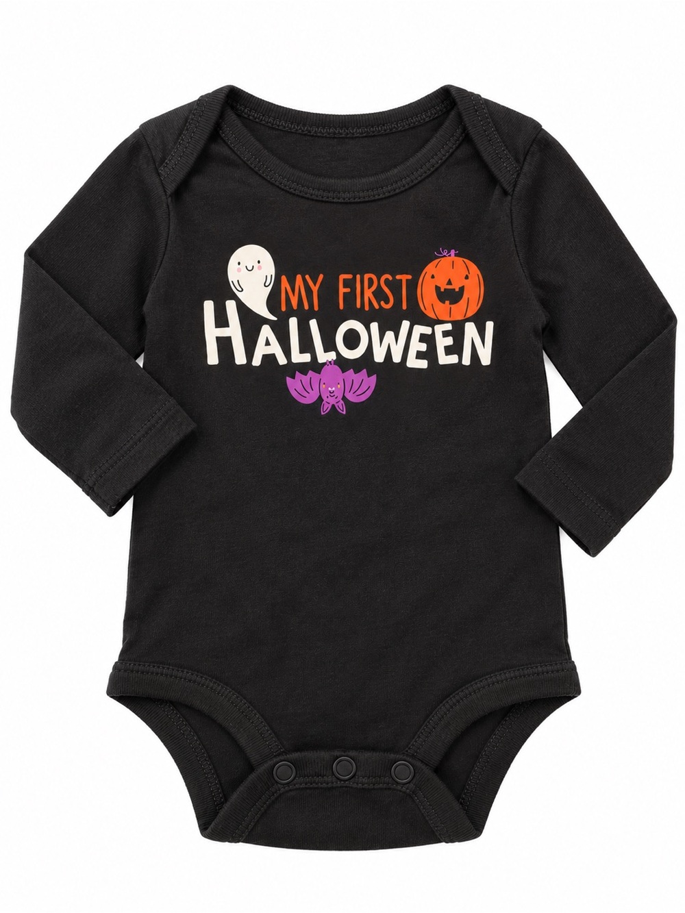 My First Halloween Black Baby Bodysuit